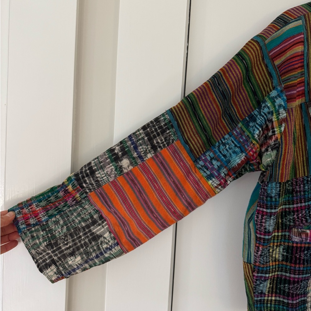 Colorful Patchwork Jacket Size Small Unbranded - image 2